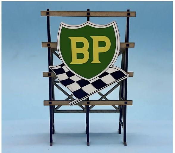 BP checkered flag sign 
